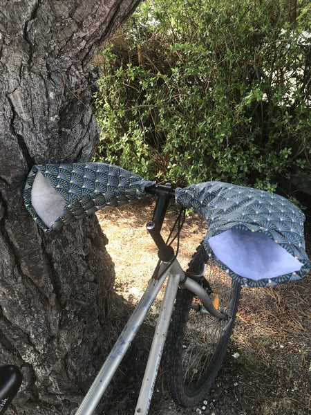 Manchons guidon droit vélo adulte ethnique (anti froid anti pluie) - 2